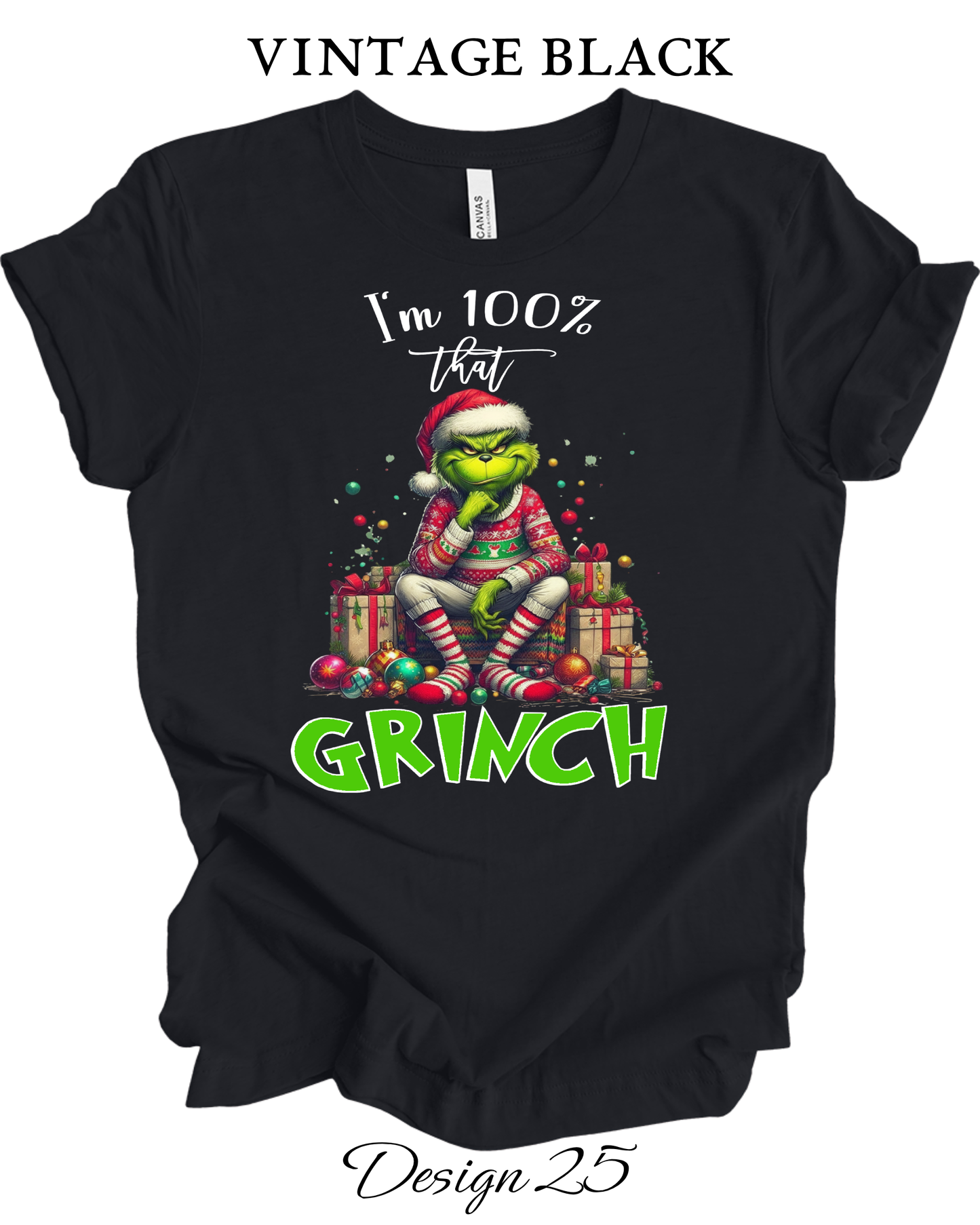 Custom Tee Unisex Crew Neck T-Shirts | Christmas Funny Grinch Inspired Tee