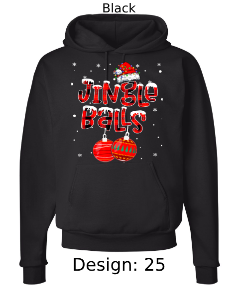 Unisex Christmas Jingle Balls & Tinsel Tits Hoodie Sweatshirt | Custom Hoodie