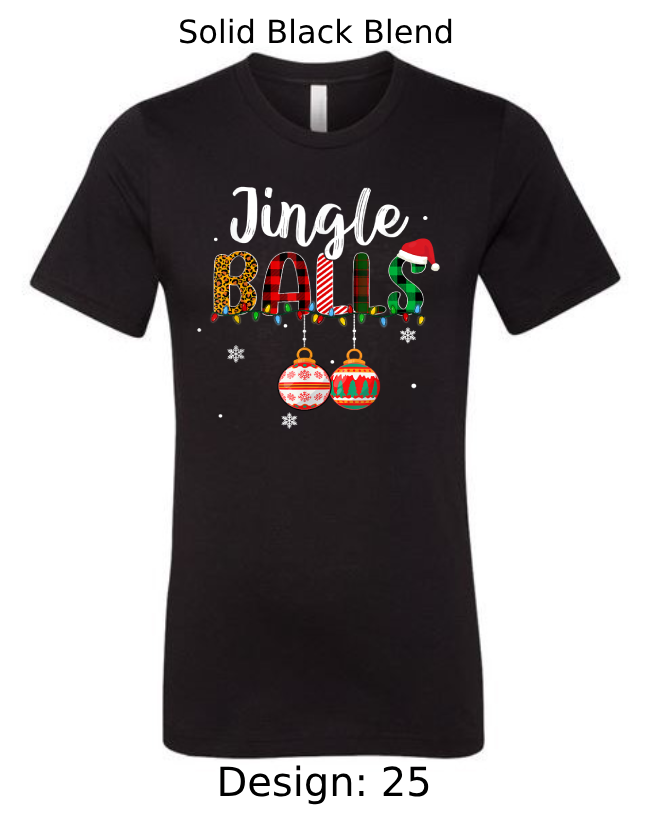Shirts Men's Customized T-Shirts | Christmas Jingle Balls Themed Tee