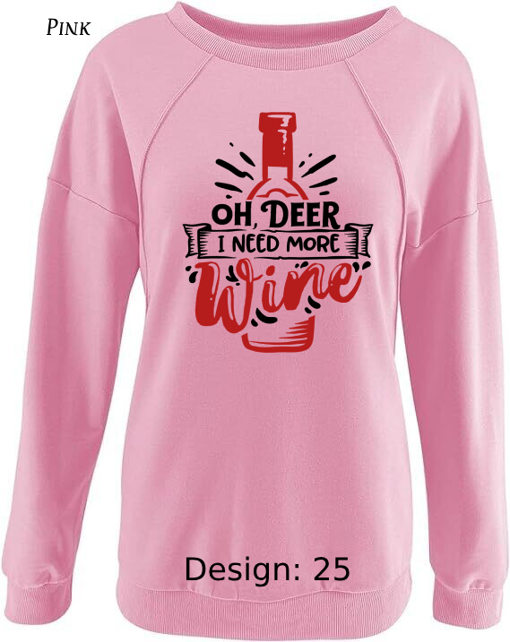 Sweatshirt Women's Christmas Funny Drinking Sweatshirt | Custom Sweatshirt