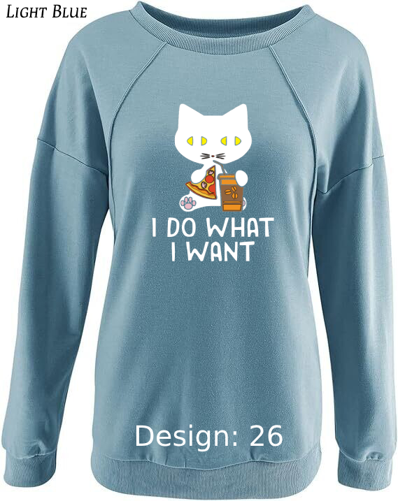 Sweatshirt Women's Cat Sweatshirt | Custom Sweatshirt