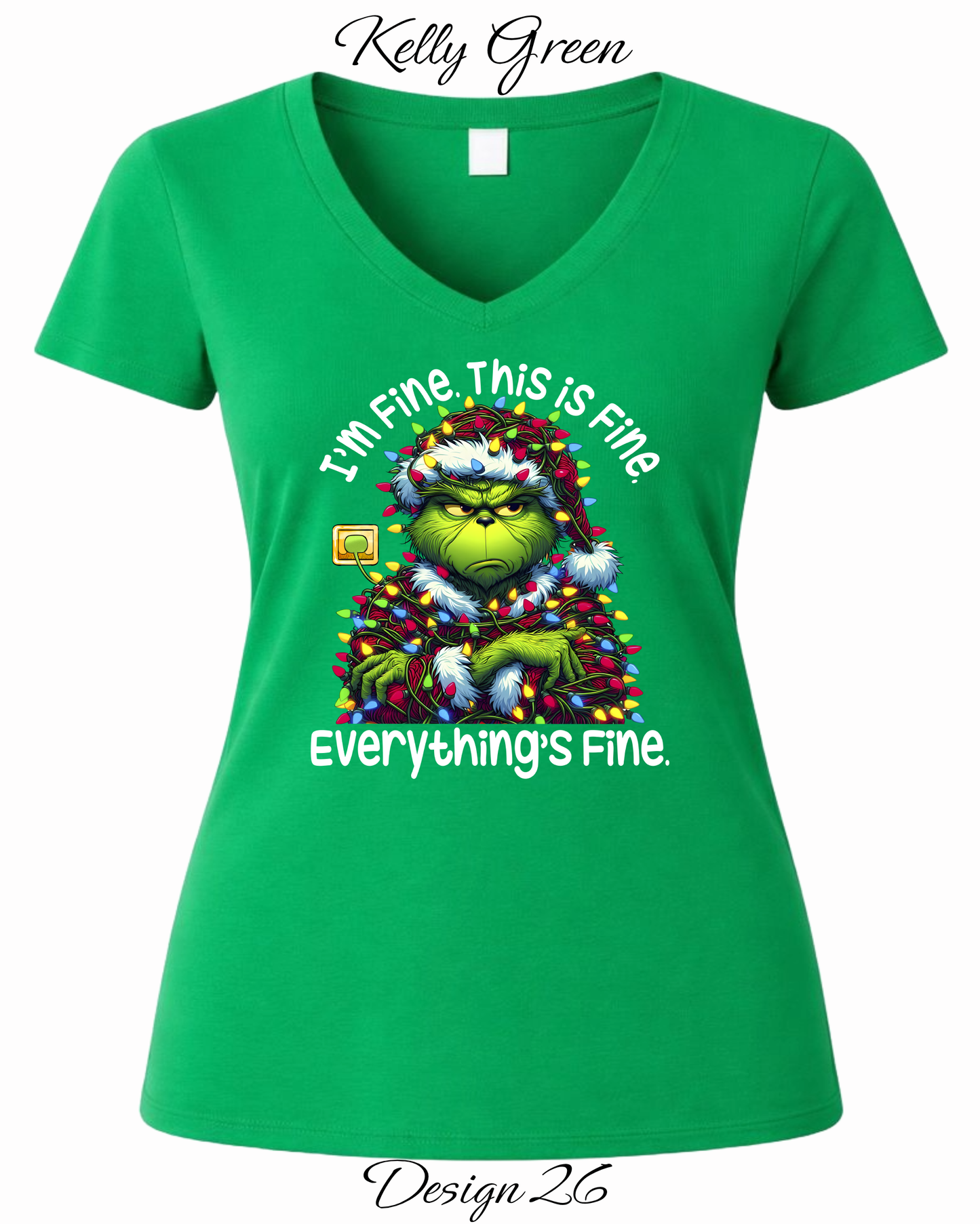 Custom Women's Tank Tops & Tees | Christmas Funny Grinch Inspired Tee