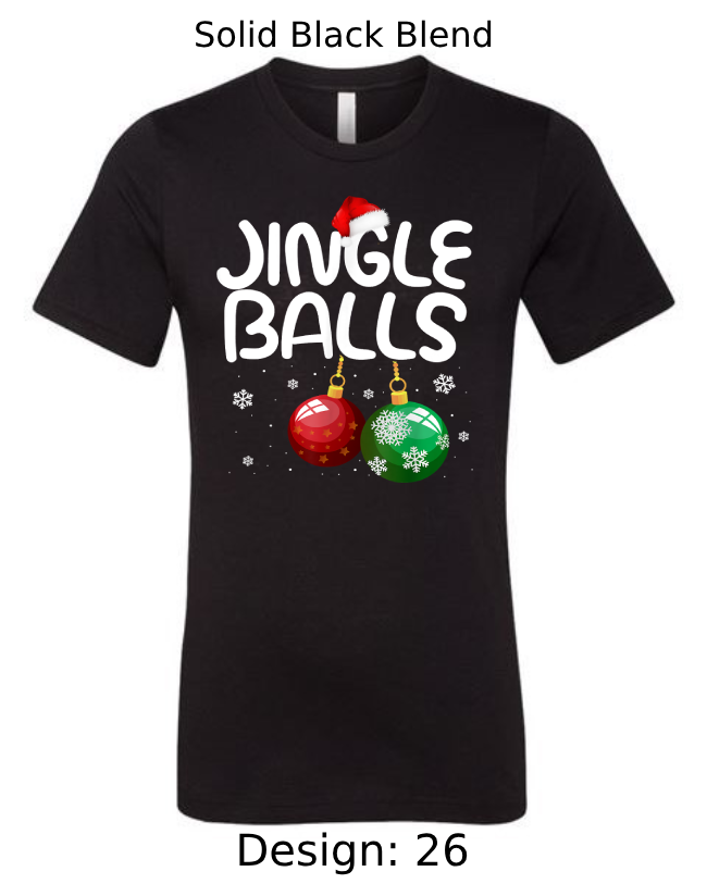 Shirts Men's Customized T-Shirts | Christmas Jingle Balls Themed Tee