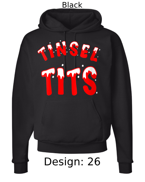 Unisex Christmas Jingle Balls & Tinsel Tits Hoodie Sweatshirt | Custom Hoodie