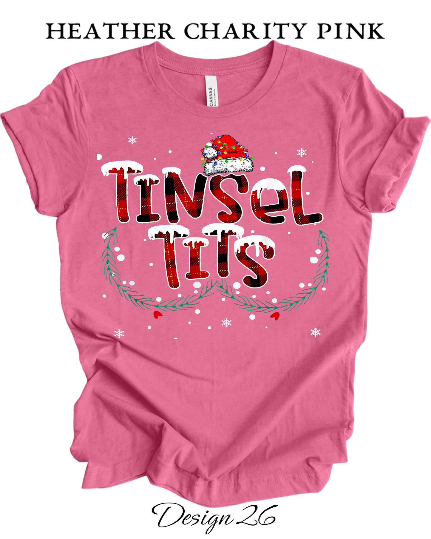 Custom Tee Unisex Crew Neck T-Shirts | Christmas Jingle Balls & Tinsel Tits Inspired Tee