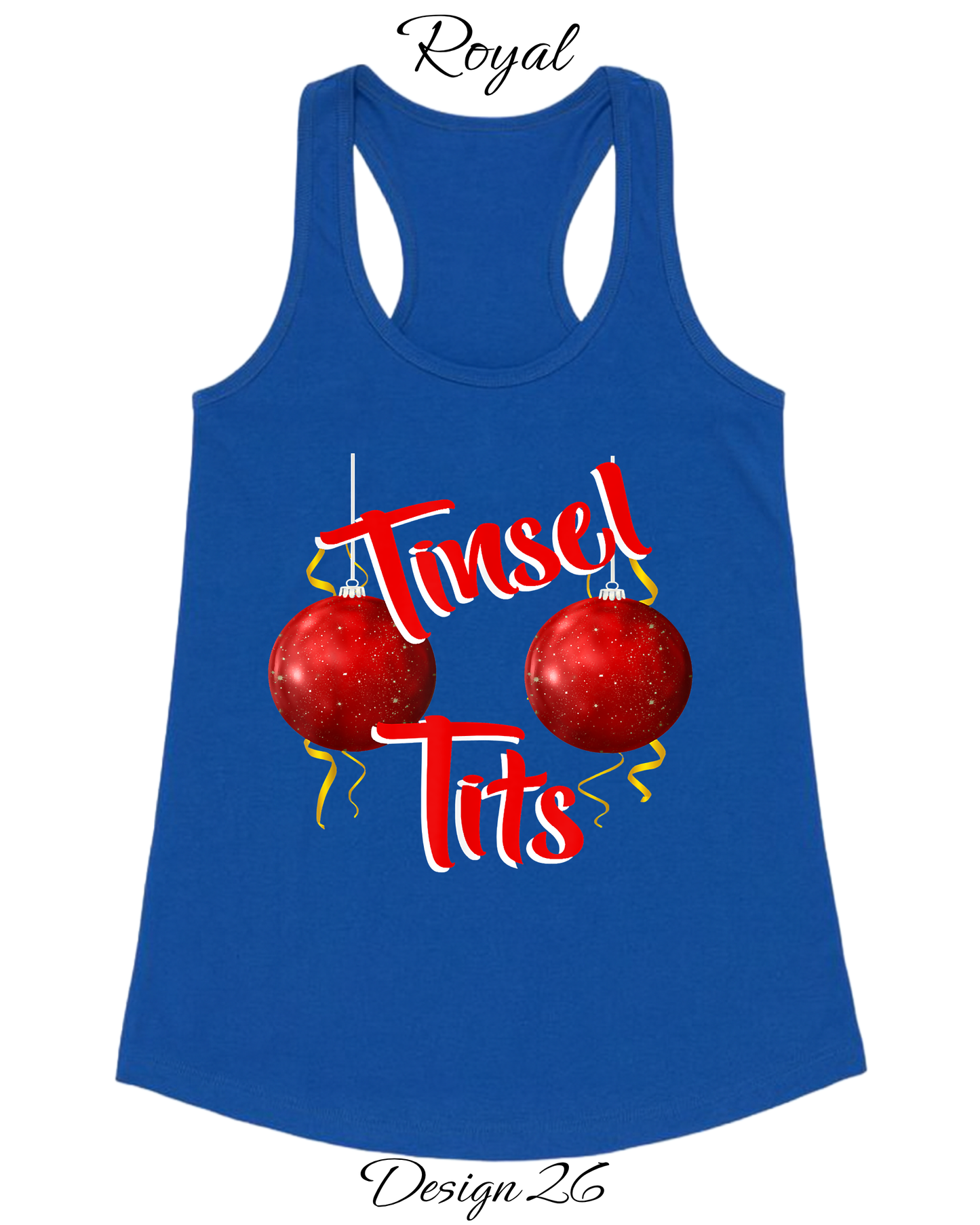 Custom Women's Tank Tops & Tees | Christmas Tinsel Tits Inspired Tee