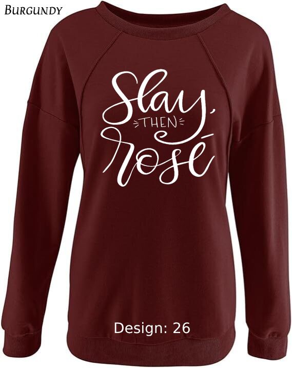 Sweatshirt Women's Wine Sweatshirt | Custom Sweatshirt