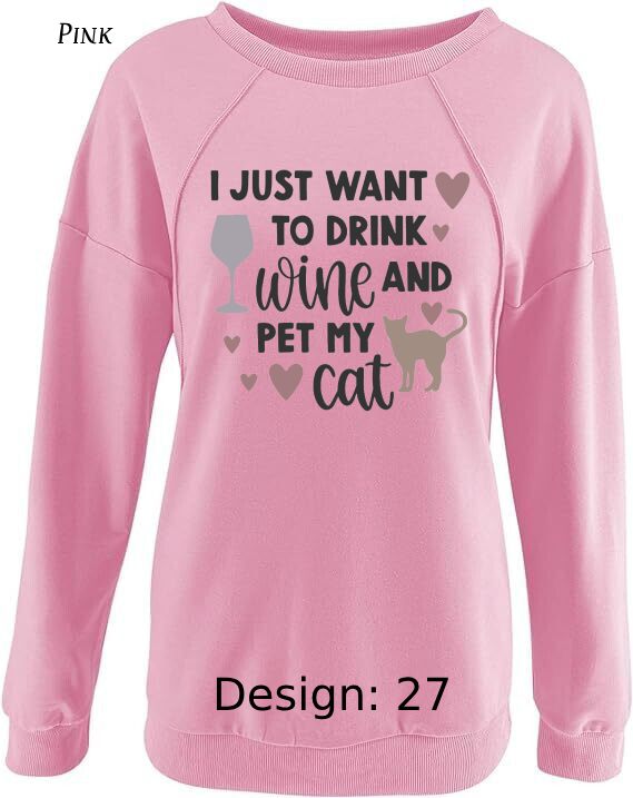 Sweatshirt Women's Cat Sweatshirt | Custom Sweatshirt