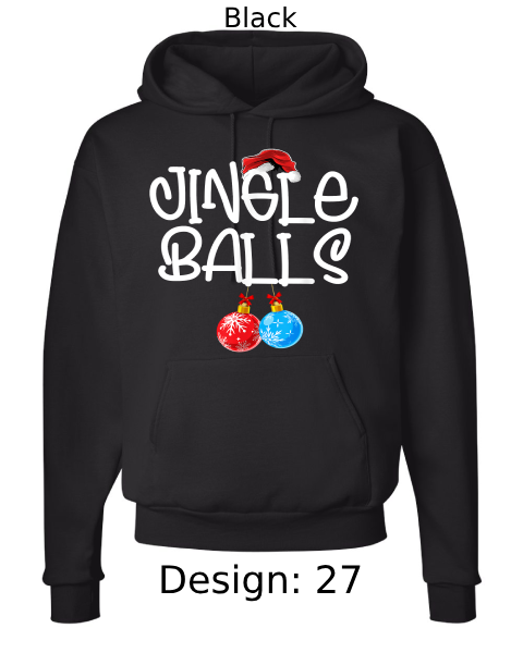 Unisex Christmas Jingle Balls & Tinsel Tits Hoodie Sweatshirt | Custom Hoodie
