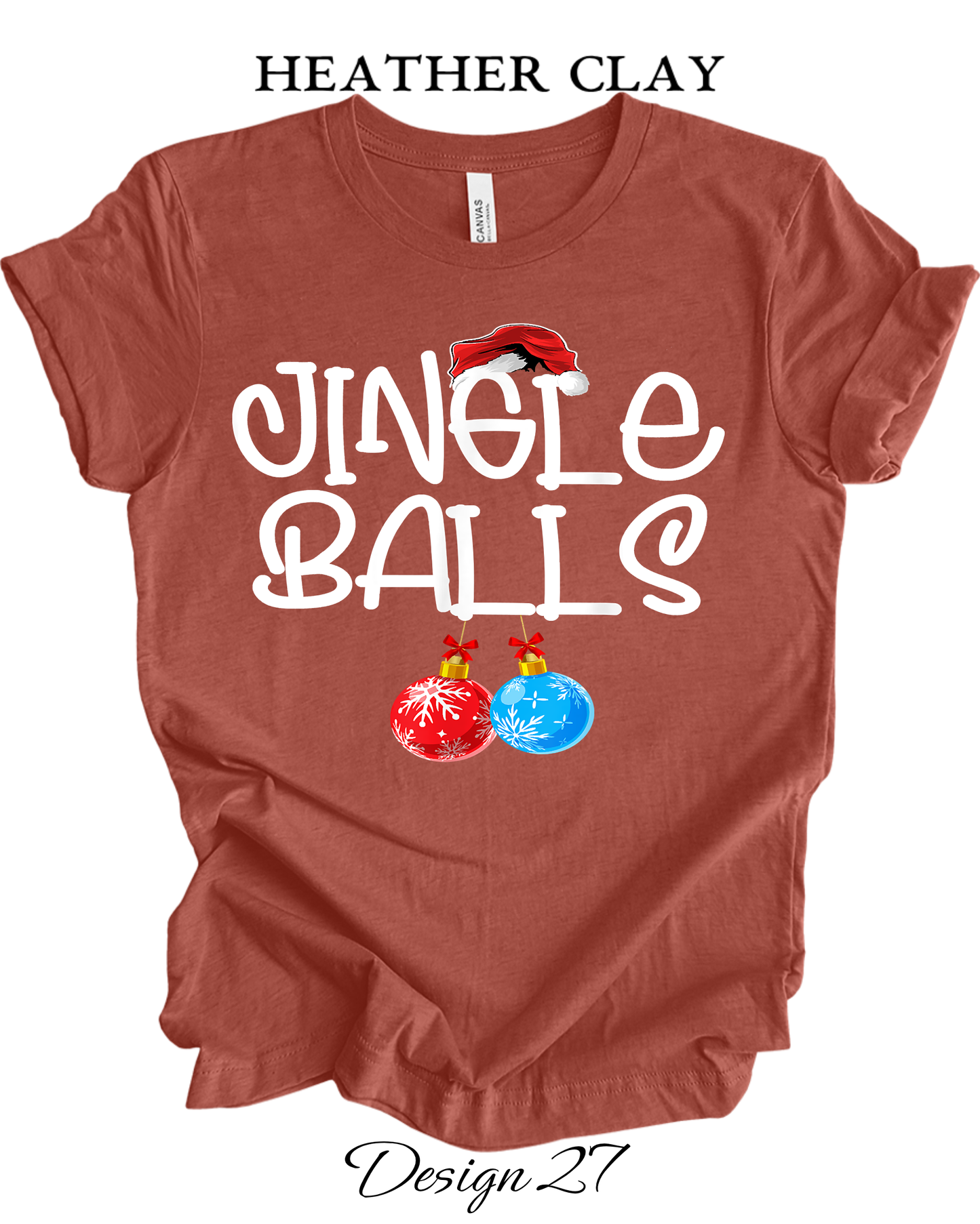 Custom Tee Unisex Crew Neck T-Shirts | Christmas Jingle Balls & Tinsel Tits Inspired Tee