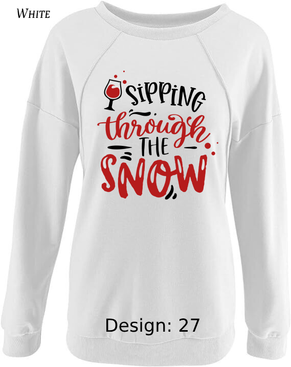 Sweatshirt Women's Christmas Funny Drinking Sweatshirt | Custom Sweatshirt