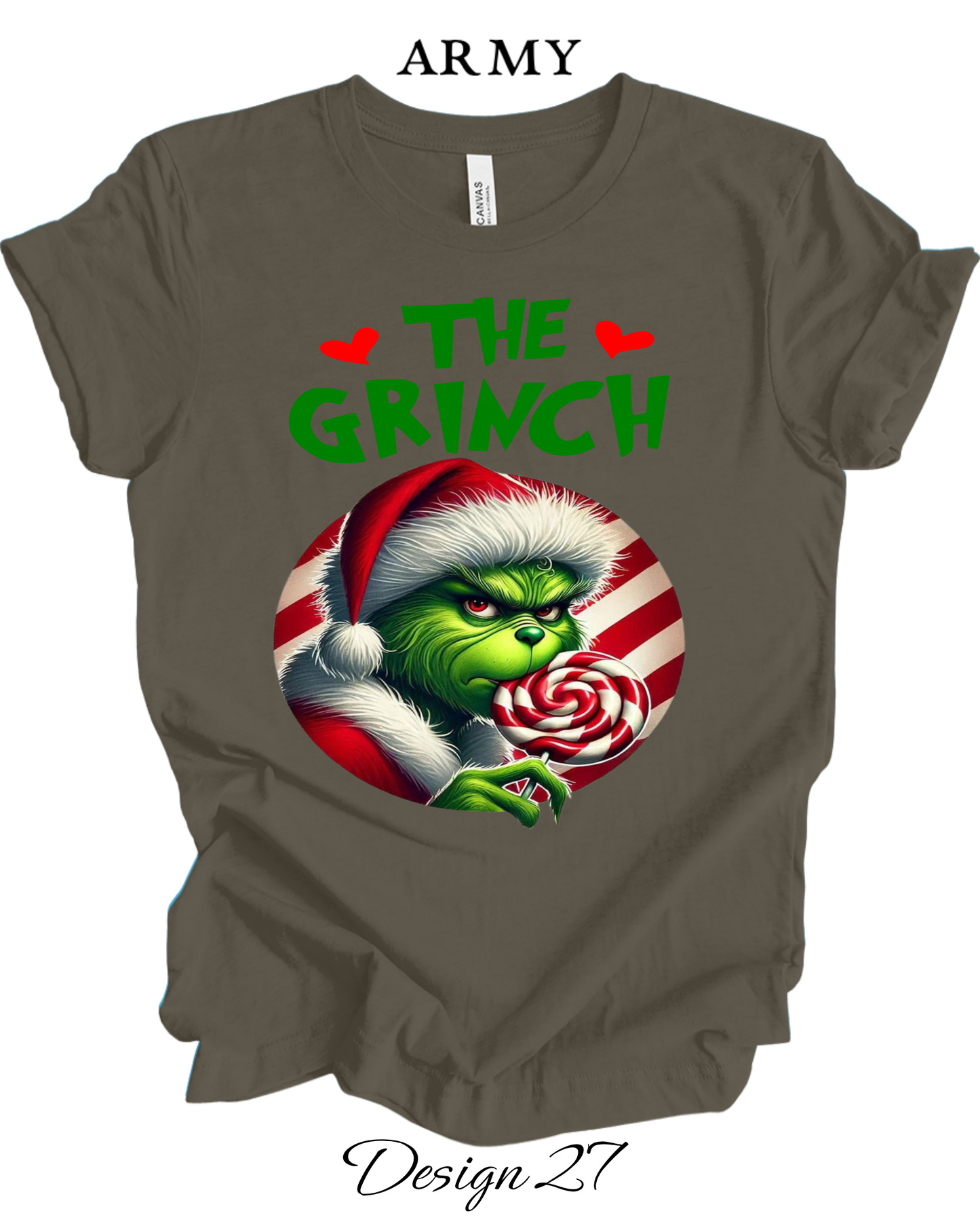 Custom Tee Unisex Crew Neck T-Shirts | Christmas Funny Grinch Inspired Tee