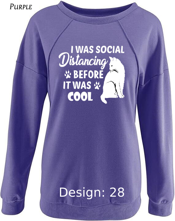 Sweatshirt Women's Cat Sweatshirt | Custom Sweatshirt