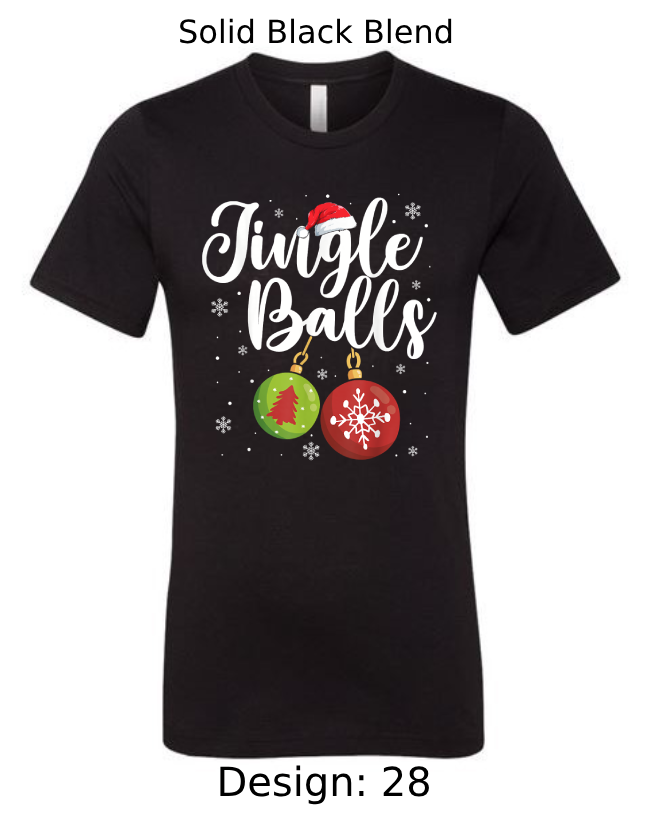 Shirts Men's Customized T-Shirts | Christmas Jingle Balls Themed Tee