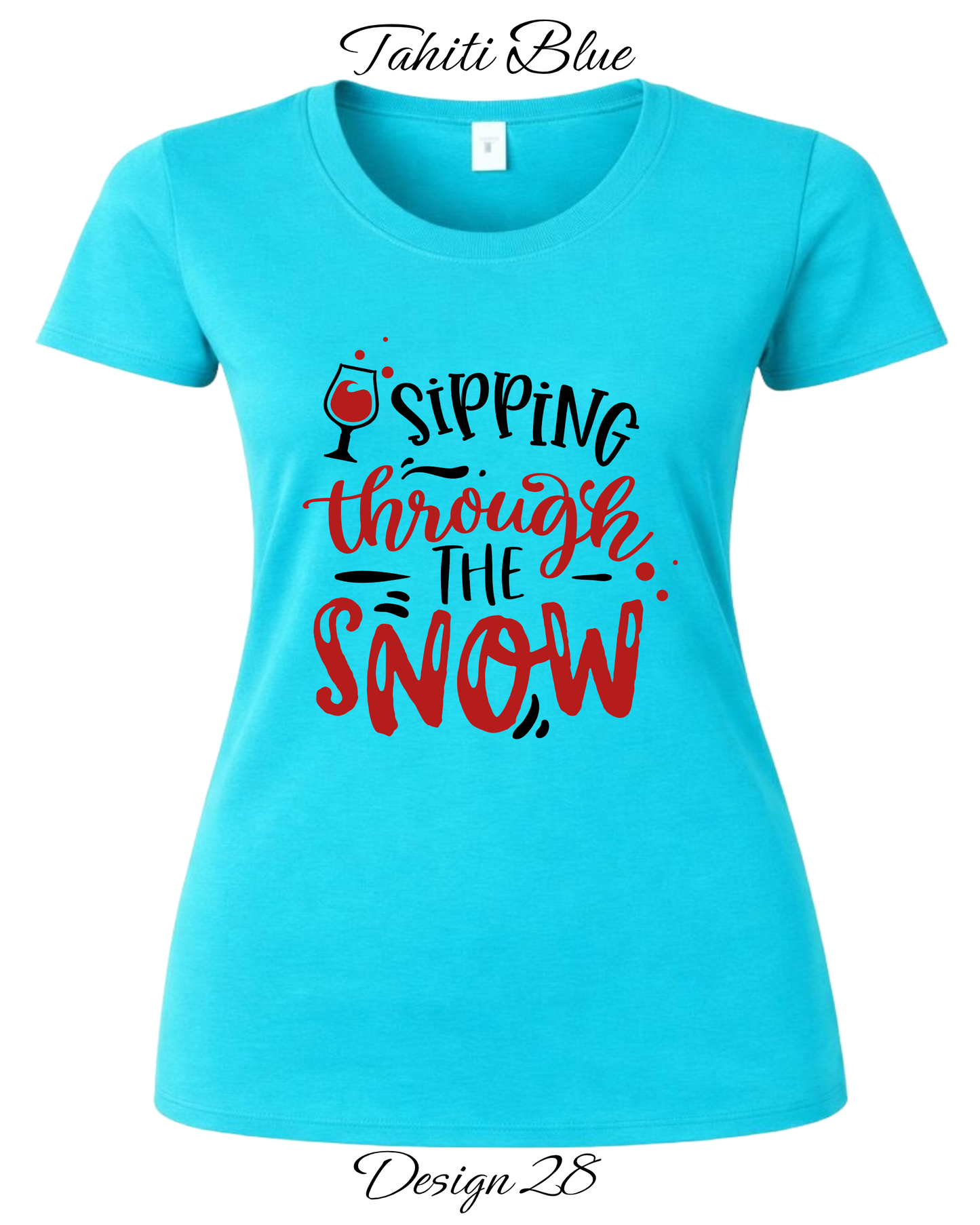 Custom Women's Tank Tops & Tees | Christmas Funny Drinking Inspired Tee