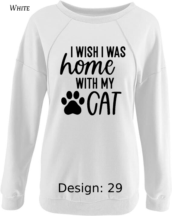 Sweatshirt Women's Cat Sweatshirt | Custom Sweatshirt
