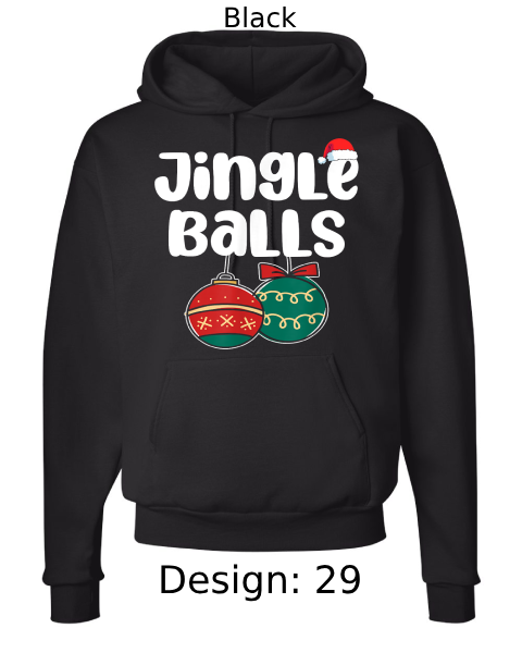 Unisex Christmas Jingle Balls & Tinsel Tits Hoodie Sweatshirt | Custom Hoodie