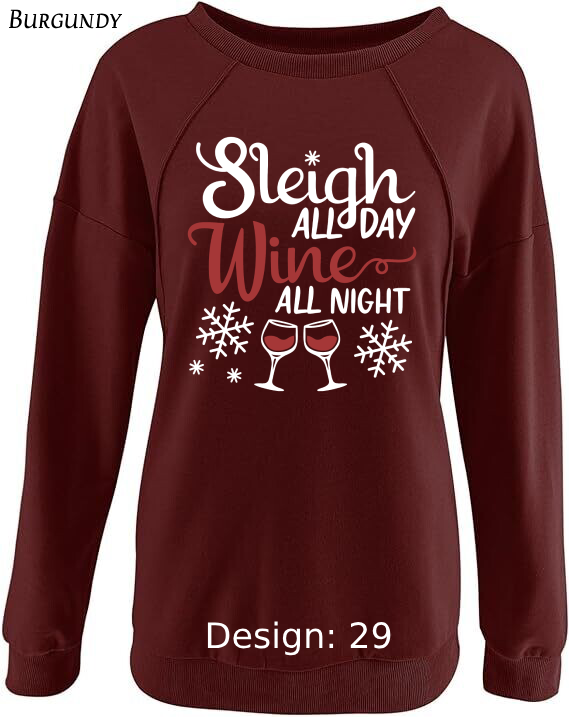 Sweatshirt Women's Christmas Funny Drinking Sweatshirt | Custom Sweatshirt