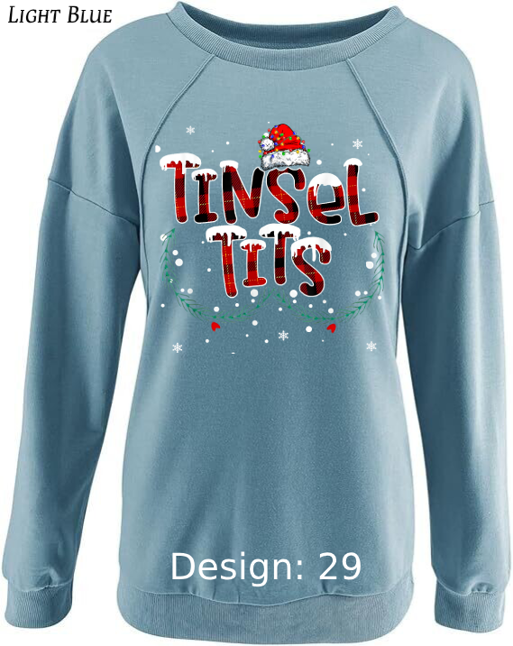 Sweatshirt Women's Christmas Tinsel Tits Sweatshirt | Custom Sweatshirt