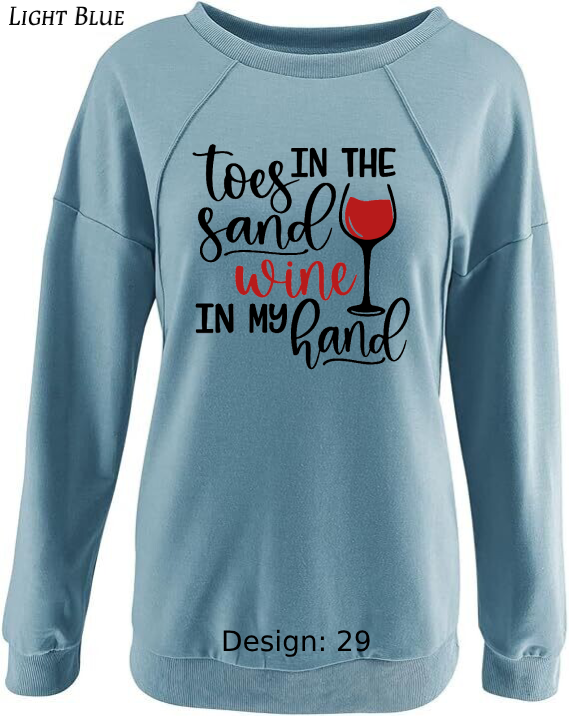 Sweatshirt Women's Wine Sweatshirt | Custom Sweatshirt