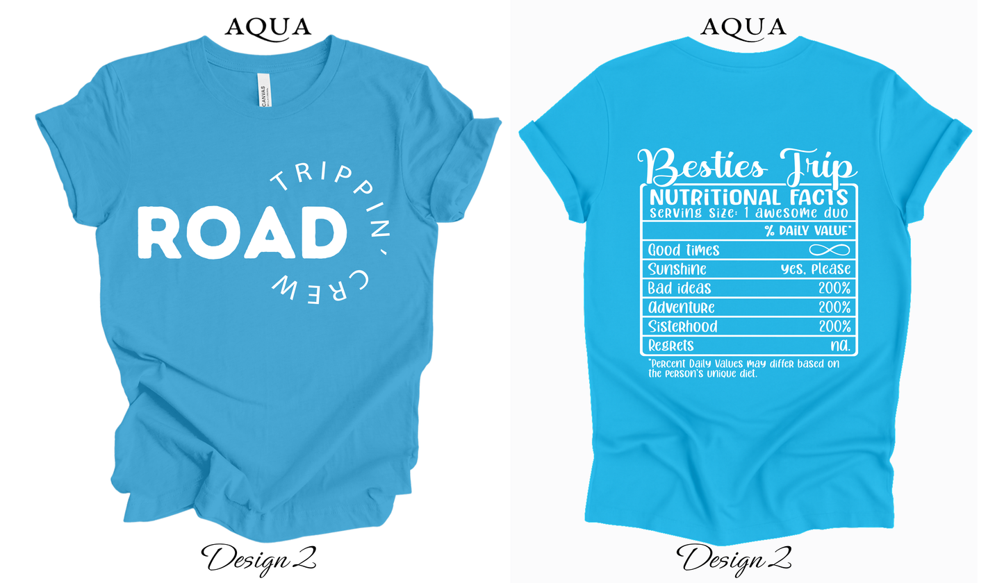Custom Tee Unisex Crew Neck T-shirts | Road Trippin' Crew Matching Tess