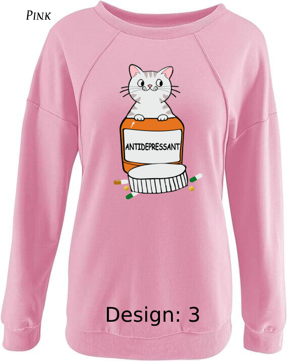 Sweatshirt Women's Cat Sweatshirt | Custom Sweatshirt