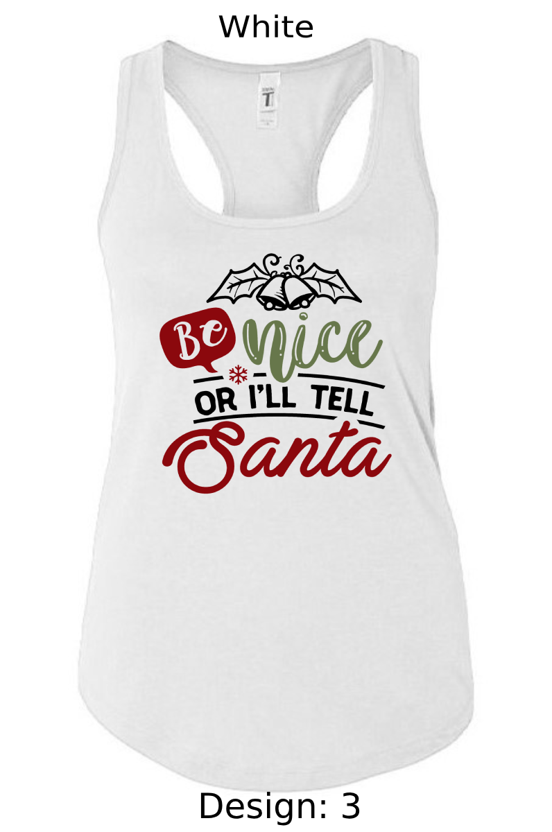 Shirts Women's Customized Tank Tops & Shirts | Christmas Funny Santa Themed Tee