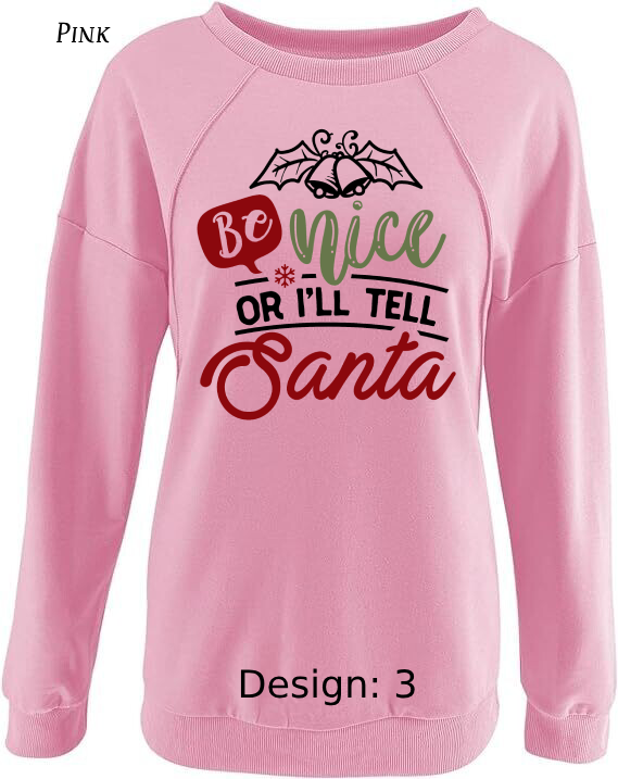 Sweatshirt Women's Christmas Funny Santa Sweatshirt | Custom Sweatshirt