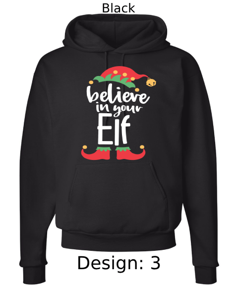 Unisex Christmas Funny Elf Hoodie Sweatshirt | Custom Hoodie