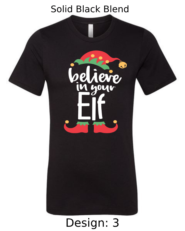 Shirts Men's Customized T-Shirts | Christmas Funny Elf Themed Tee