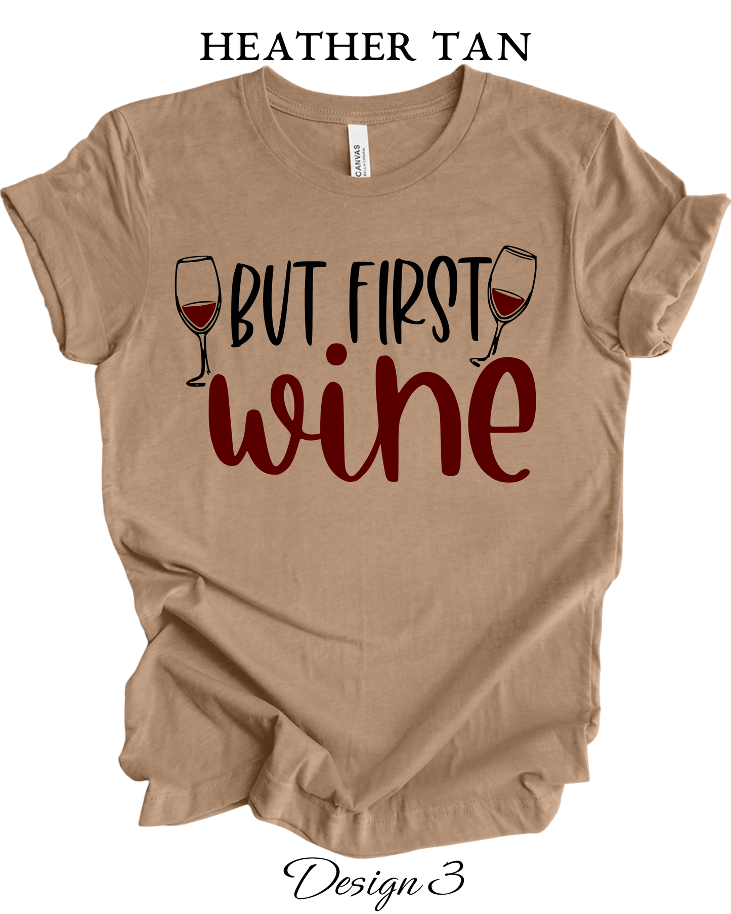 Custom Tee Unisex Crew Neck T-Shirts | Funny Wine Inspired Tee