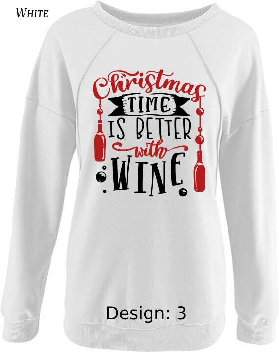 Sweatshirt Women's Christmas Funny Drinking Sweatshirt | Custom Sweatshirt
