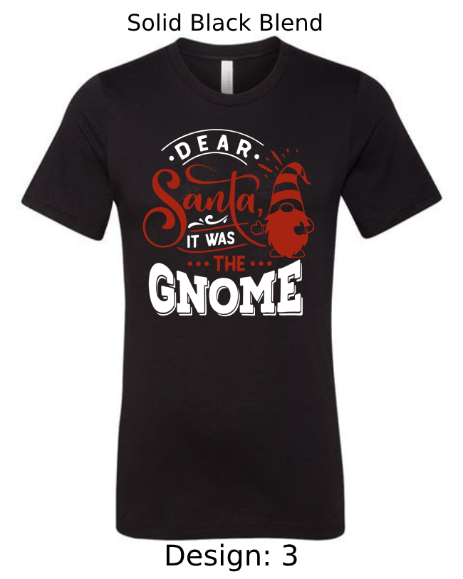 Shirts Men's Customized T-Shirts | Christmas Funny Gnome Themed Tee