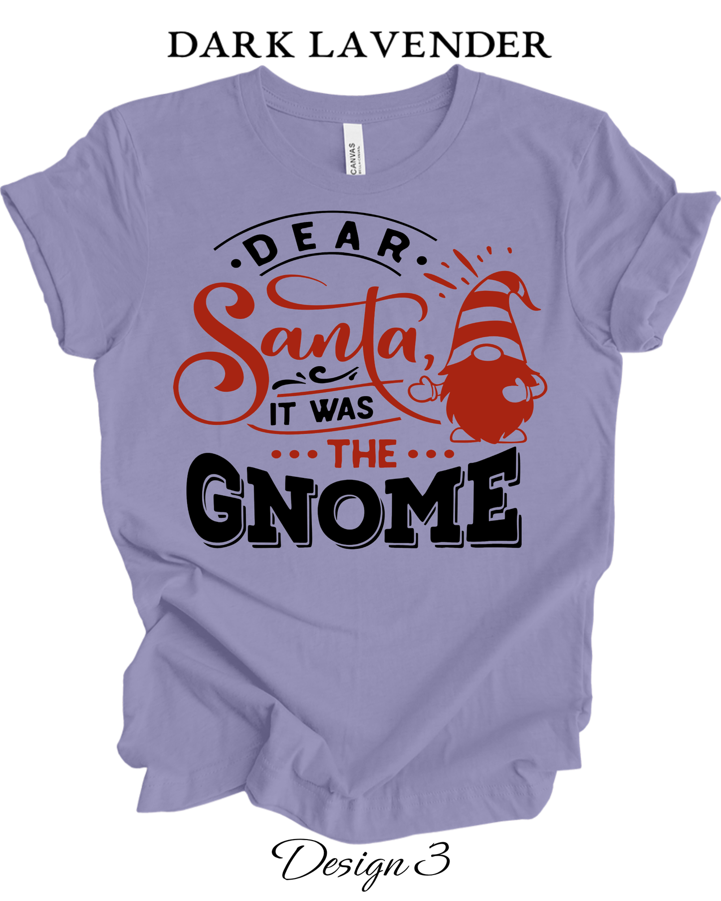 Custom Tee Unisex Crew Neck T-Shirts | Christmas Funny Gnome Inspired Tee
