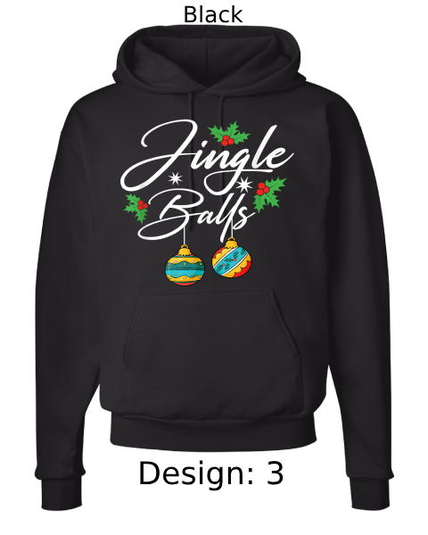 Unisex Christmas Jingle Balls & Tinsel Tits Hoodie Sweatshirt | Custom Hoodie