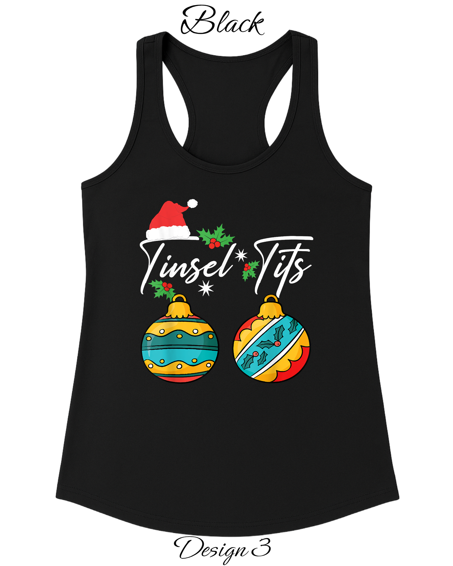 Custom Women's Tank Tops & Tees | Christmas Tinsel Tits Inspired Tee
