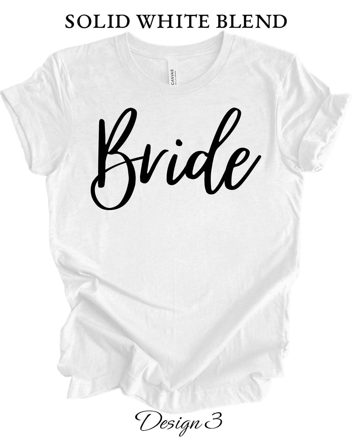 Custom Tee Unisex Crew Neck T-Shirts | Bride, Bachelorette, Brides Maid Group Wedding Shirts