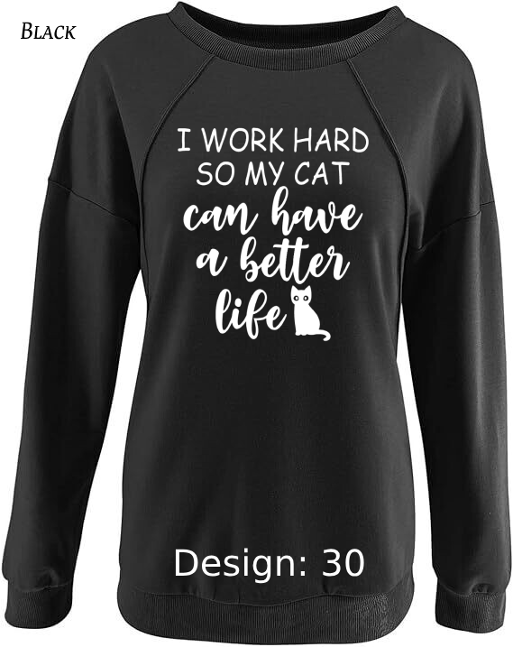 Sweatshirt Women's Cat Sweatshirt | Custom Sweatshirt