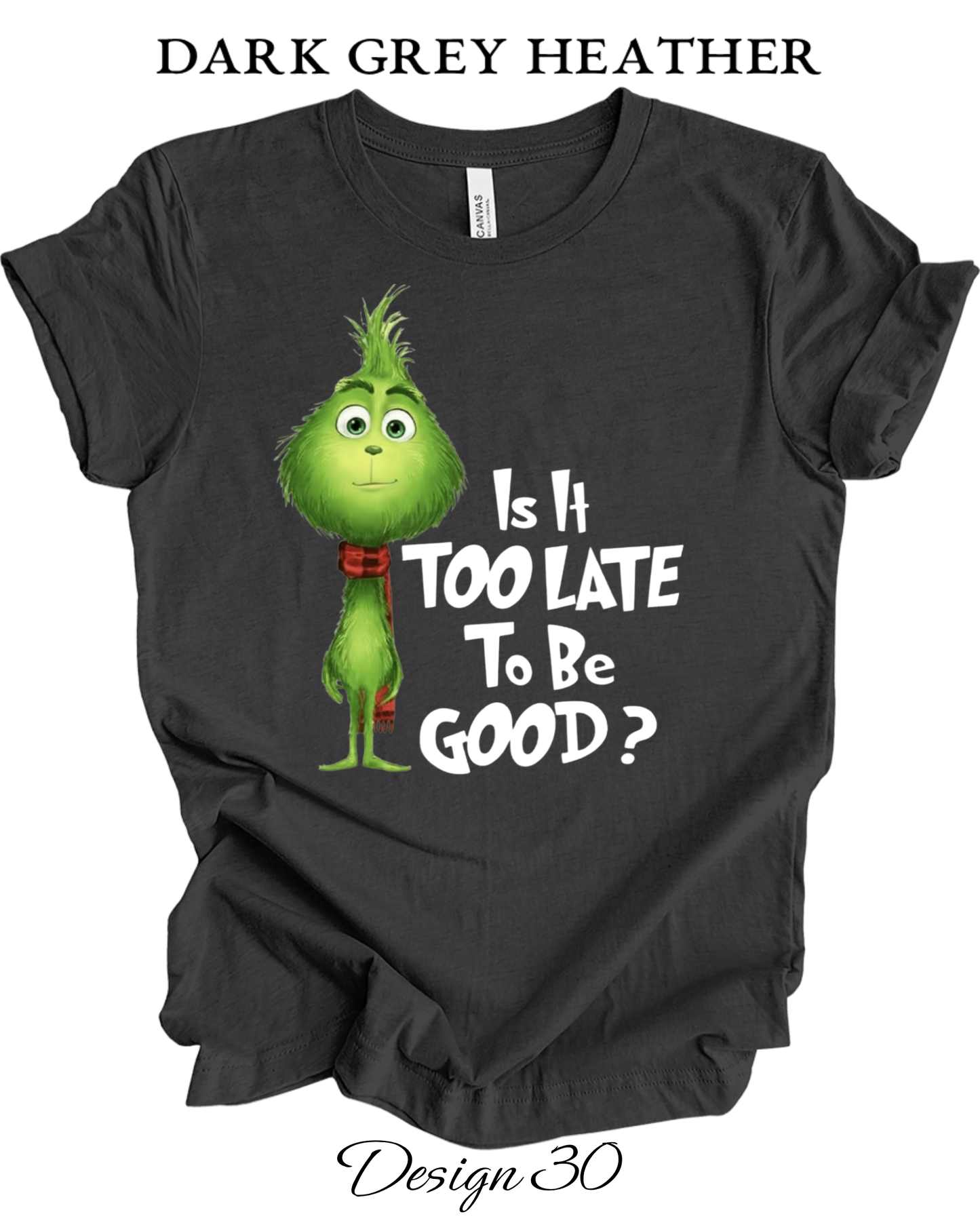 Custom Tee Unisex Crew Neck T-Shirts | Christmas Funny Grinch Inspired Tee