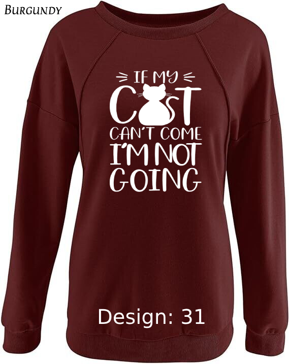 Sweatshirt Women's Cat Sweatshirt | Custom Sweatshirt