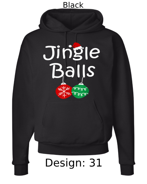 Unisex Christmas Jingle Balls & Tinsel Tits Hoodie Sweatshirt | Custom Hoodie