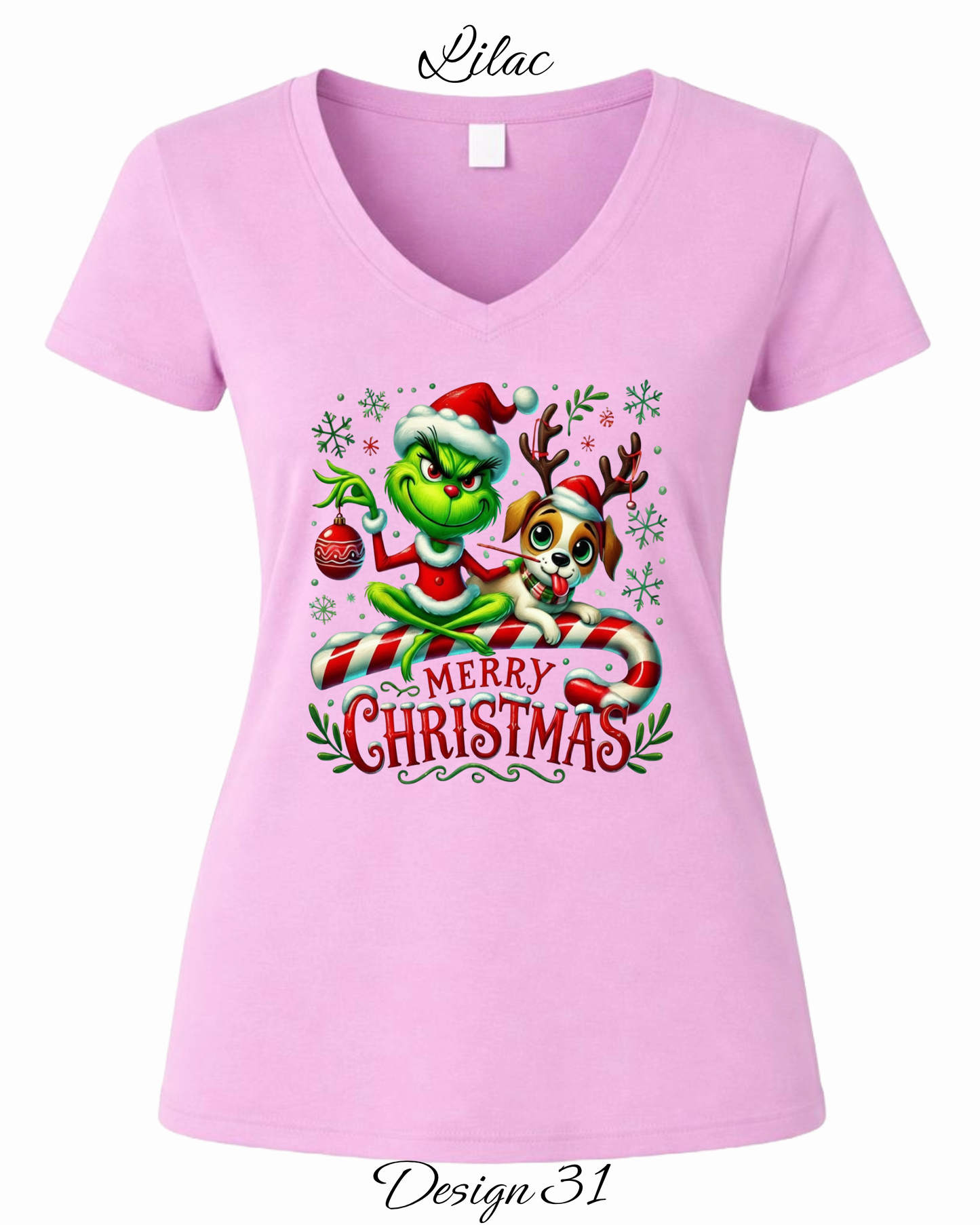 Custom Women's Tank Tops & Tees | Christmas Funny Grinch Inspired Tee