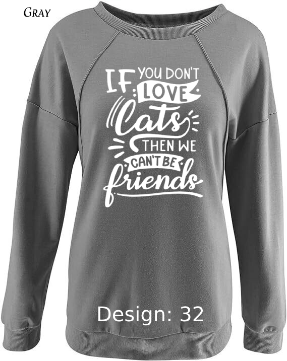 Sweatshirt Women's Cat Sweatshirt | Custom Sweatshirt