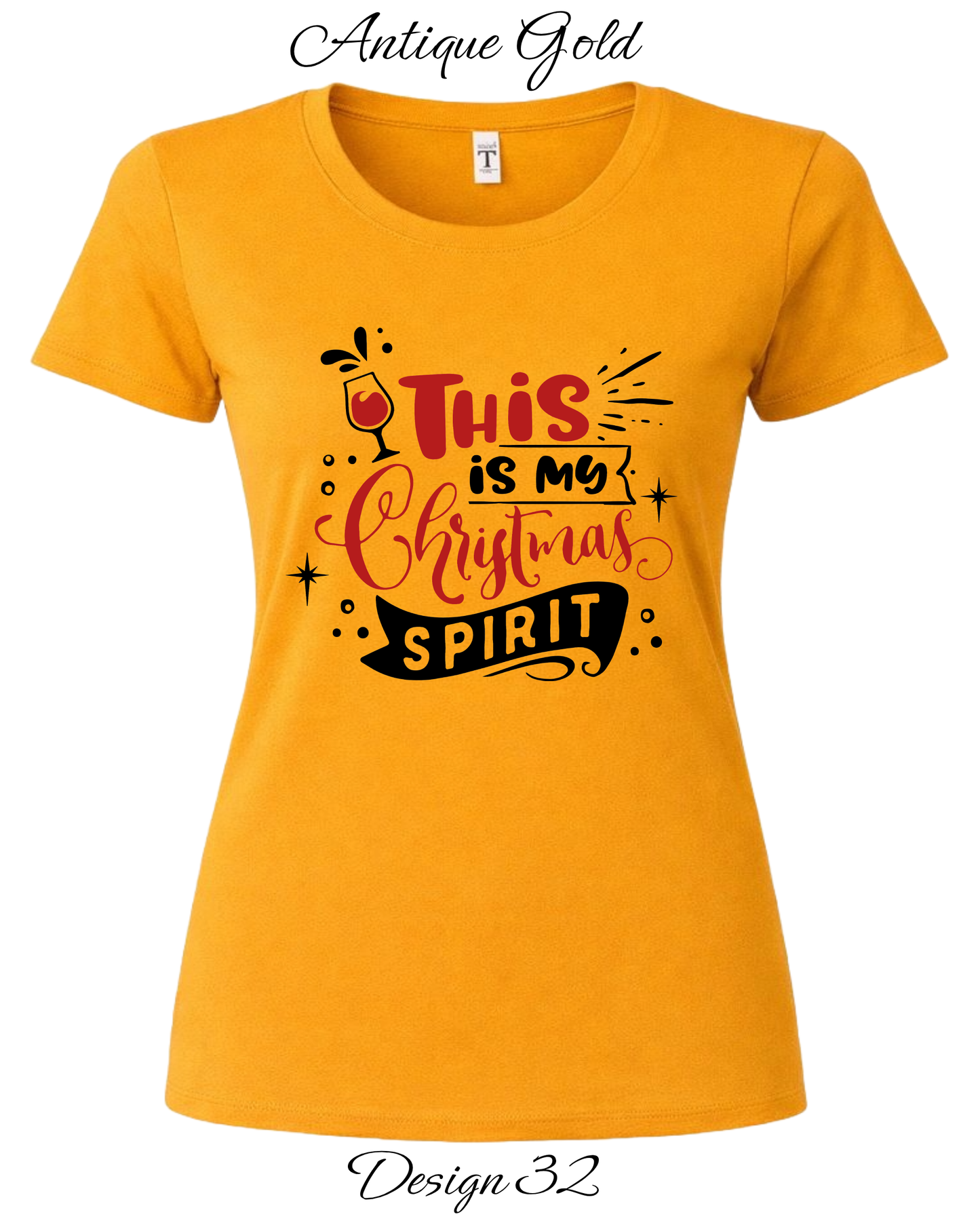 Custom Women's Tank Tops & Tees | Christmas Funny Drinking Inspired Tee