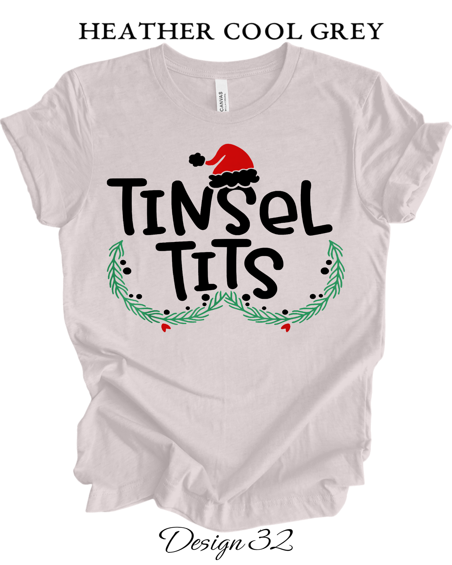 Custom Tee Unisex Crew Neck T-Shirts | Christmas Jingle Balls & Tinsel Tits Inspired Tee