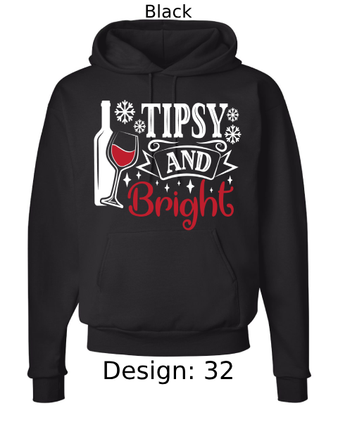 Unisex Christmas Funny Drinking Hoodie Sweatshirt | Custom Hoodie