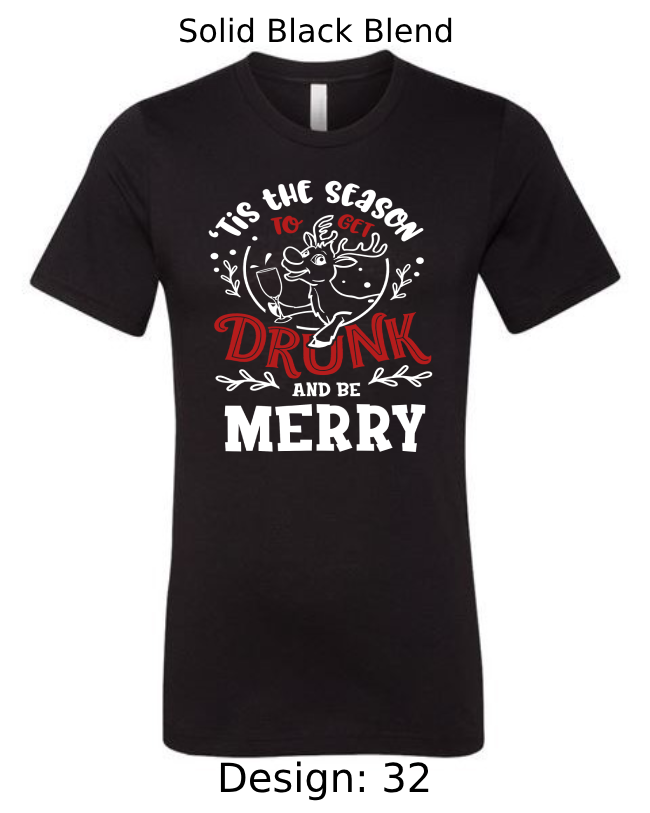Shirts Men's Customized T-Shirts | Christmas Funny Drinking Themed Tee
