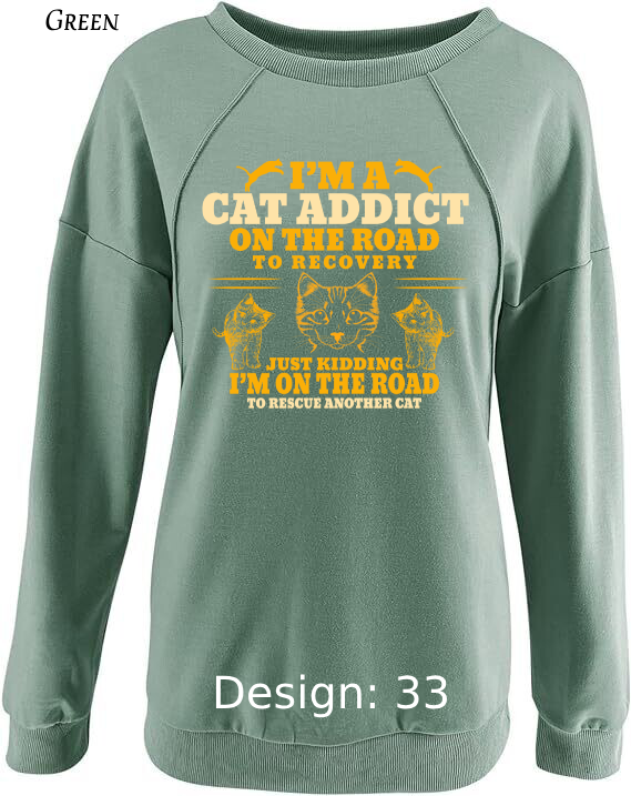 Sweatshirt Women's Cat Sweatshirt | Custom Sweatshirt