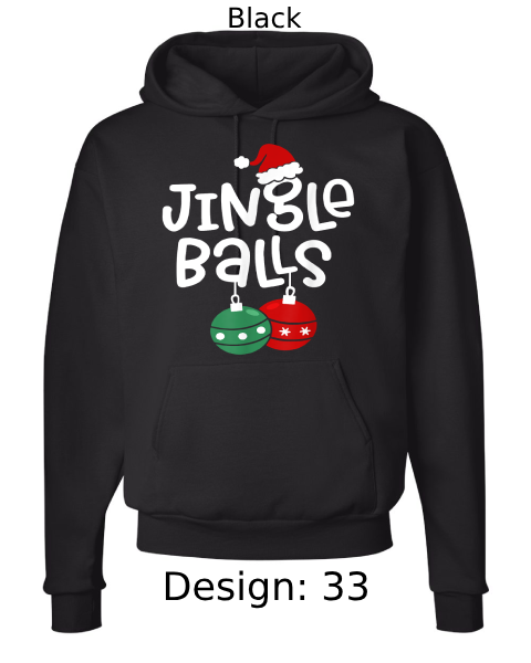 Unisex Christmas Jingle Balls & Tinsel Tits Hoodie Sweatshirt | Custom Hoodie