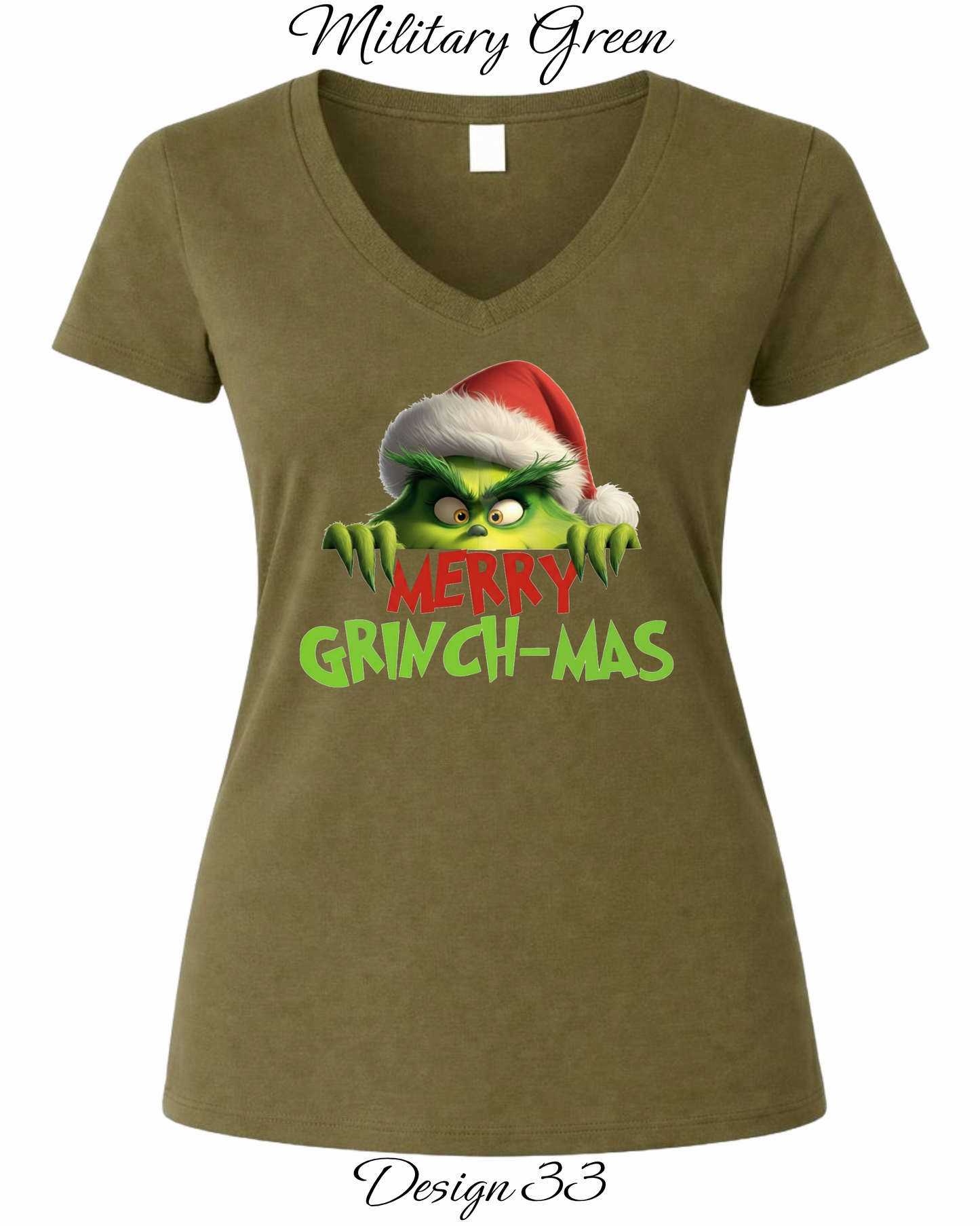 Custom Women's Tank Tops & Tees | Christmas Funny Grinch Inspired Tee